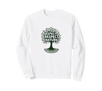 Respect Max Design Nature Pro Tree Eco-Friendly Sweatshirt, Adult Unisex, White, XX-Large