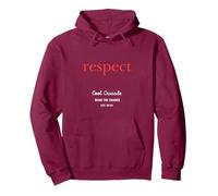 Respect | Mens and Womens Unisex Comfy Sweatshirt Pullover Hoodie, Adult Unisex, Burgundy, Small