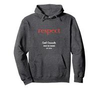Respect | Mens and Womens Unisex Comfy Sweatshirt Pullover Hoodie, Adult Unisex, Dark Heather Grey, X-Large
