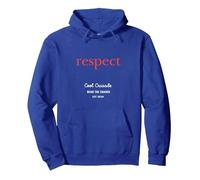 Respect | Mens and Womens Unisex Comfy Sweatshirt Pullover Hoodie, Adult Unisex, Royal Blue, Large