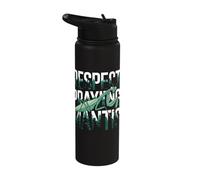 Respect Praying Mantis Insect Nature Wildlife Stainless Steel Insulated Water Bottle