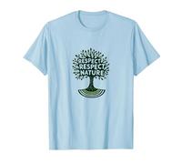 Respect Respect Nature Tree Design Eco-Friendly T-Shirt, Men, Baby Blue, L