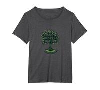 Respect Respect Nature Tree Design Eco-Friendly T-Shirt, Women's Plus, Dark Heather Grey, 5X