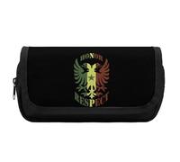 Respect Senegal Flag Cute Double Pencil Case Large Capacity Portable Pen Pouch with Zippered
