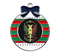 Respect Senegal Flag Funny Christmas Pendant Charms Metal Hanging Xmas Tree Ornament Necklace Jewelry Trapezoid