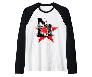 Respect Street Punk Rock Boots and Star Punks Not Dead Music Raglan Baseball Tee