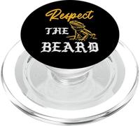 Respect The Beard Bearded Dragon Funny Beardie Men Women Kid PopSockets PopGrip for MagSafe
