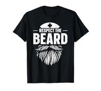 Respect The Beard Bearded Nurse T-Shirt