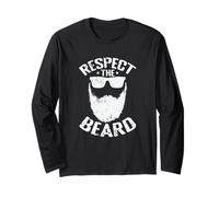 Respect The Beard Cool Beard Long Sleeve T-Shirt