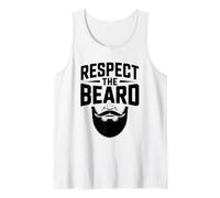 Respect The Beard Funny Facial Hair Enthusiast Tank Top