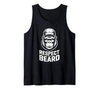 Respect The Beard Gorilla Beard Humor for Bearded Men Tank Top