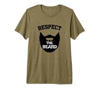 Respect The Beard - Husband Fathers Day Dad Funny Beard Premium T-Shirt