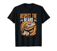 Respect The Beard Pet Reptile Keeper Bearded Dragon Owner T-Shirt
