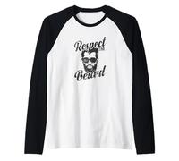 Respect The Beard Sign of Wisdom Raglan Baseball Tee