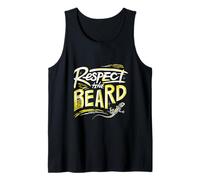 Respect The Beard Typography Tank Top