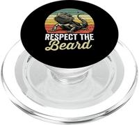 Respect the Beard Vintage Sunset Bearded Dragon Lizard Lover PopSockets PopGrip for MagSafe