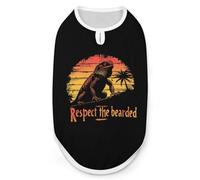 Respect The Bearded Dragon Dog And Cat Clothes Pet Summer Sleeveless T Shirt Basic Vest L