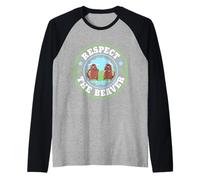 Respect The Beaver Raglan Baseball Tee