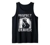 Respect The Beaver Wildlife Forest Animal Tank Top