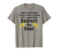 Respect The Bees Bumblebee Honeybee Bee Keeping Bee Keepers T-Shirt