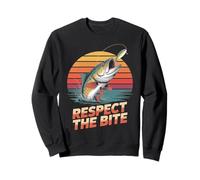 Respect the Bite Fishing Enthusiast Bass Design Sweatshirt