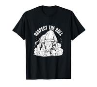 Respect The Bull Bull Riding Rodeo Western Strength T-Shirt