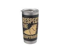 Respect The Capybara Ok I Pull Up Capibara Animal Capy Bara Stainless Steel Insulated Tumbler