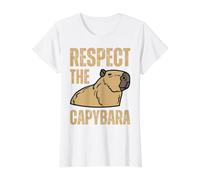 Respect The Capybara Ok I Pull Up Capibara Animal Capy Bara Value Graphic T-Shirt, Women, White, XL