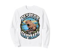Respect the Capybara Retro Animal Design Sweatshirt