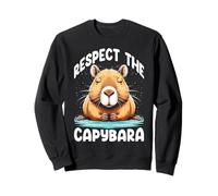 Respect The Capybara Rodent Capybara Lover Sweatshirt