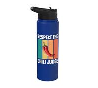Respect The Chili Judge - Chili Cook Off Stainless Steel Insulated Water Bottle