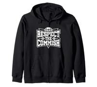 Respect The Commish Fantasy Football Manager apparel Zip Hoodie