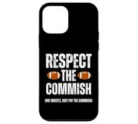 Respect The Commish Funny Fantasy Football Commissioner Case for iPhone 12 mini