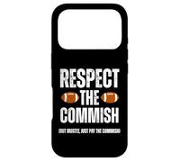 Respect The Commish Funny Fantasy Football Commissioner Case for iPhone 17 Pro