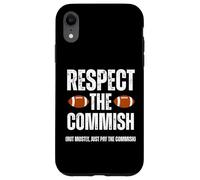 Respect The Commish Funny Fantasy Football Commissioner Case for iPhone XR