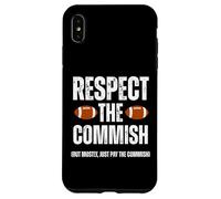 Respect The Commish Funny Fantasy Football Commissioner Case for iPhone XS Max