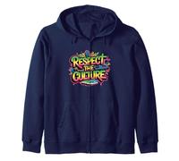 Respect the Culture Graffiti Urban Hip-Hop Streetwear Art Zip Hoodie