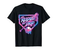 Respect The Drip Baseball Dripping Bat Home Plate Sports T-Shirt
