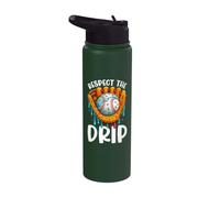 Respect The Drip Baseball Dripping Ice Cream Drip Glove Kids Stainless Steel Insulated Water Bottle