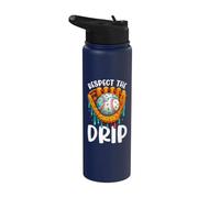 Respect The Drip Baseball Dripping Ice Cream Drip Glove Kids Stainless Steel Insulated Water Bottle