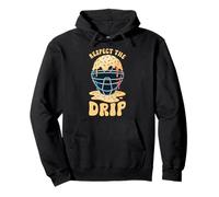 Respect The Drip Baseball Ice Cream Dripping Baseball Drip Pullover Hoodie