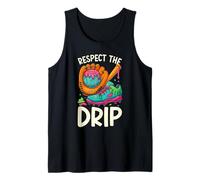 Respect The Drip Baseball Ice Cream Dripping Baseball Drip Tank Top
