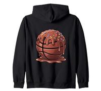 Respect The Drip Basketball Boys Girls Chocolate Cream Drip Zip Hoodie