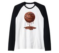 Respect The Drip Basketball Sprinkles Chocolate Cream Drip Raglan Baseball Tee