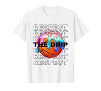 Respect The Drip Basketball Sprinkles Ice Cream Drip T-Shirt