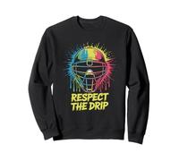 Respect The Drip Football Helmet Splash Style Sweatshirt
