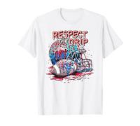 Respect The Drip Football Ice Cream Drip with Sprinkles T-Shirt