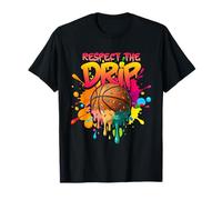 Respect The Drip Funny Basketball Ice Cream Drip T-Shirt