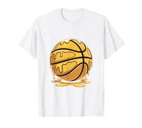 Respect The Drip Golden Ice Cream Gold Basketball Dripping T-Shirt