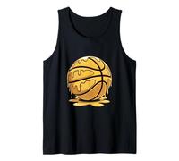 Respect The Drip Golden Ice Cream Gold Basketball Dripping Tank Top
